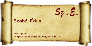 Szabó Édua névjegykártya